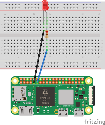 Connecting an LED to the rpi zero 2W