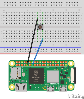 Connecting a push button to the rpi zero 2W